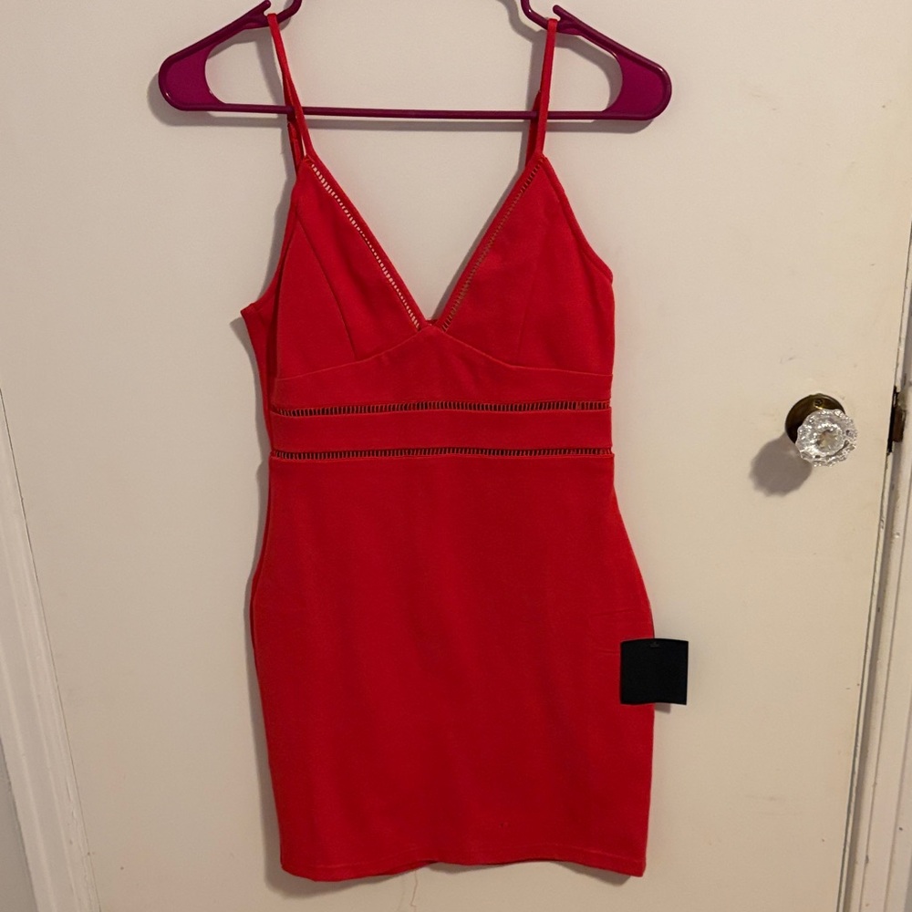 Lulu's Vibrant Red Mini Dress